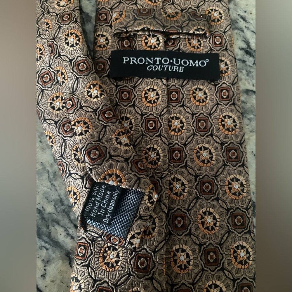 Pronto Uomo Couture Hande Made 100% Silk Men’s Neck Tie